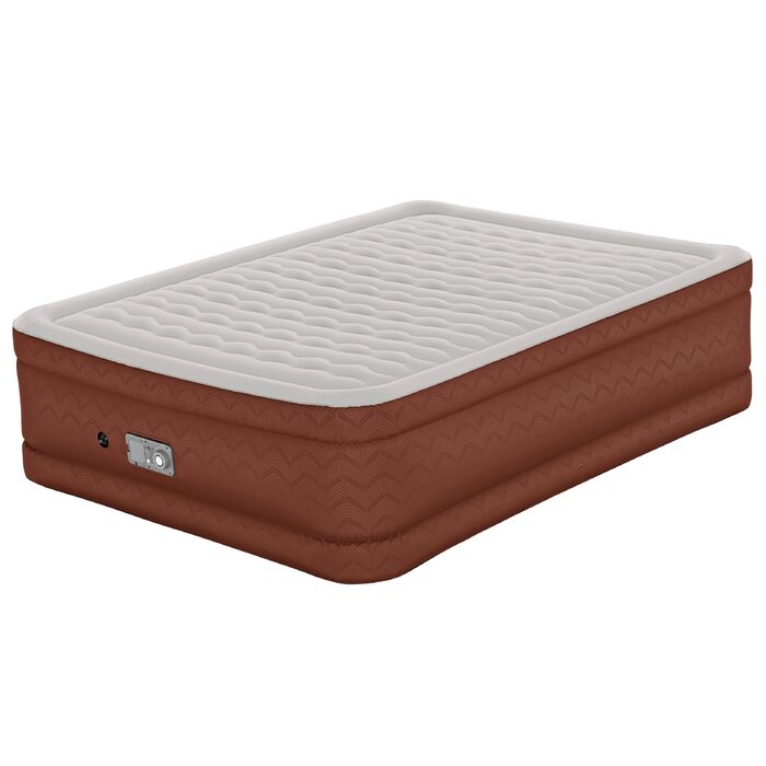 Повітряний матрац двопомісний Bestway AlwayzAire Fortech Comfort Choice+ з насосом, 203 x 152 x 51 см, навантаження 350 кг, USB-порти, нічник, сумка та ремкомплект