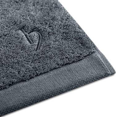 Herzbach Home Luxury Sauna Towel 2-Piece Set, Premium Quality, 100% Cotton, 80 x 200 cm (Gray Blue)