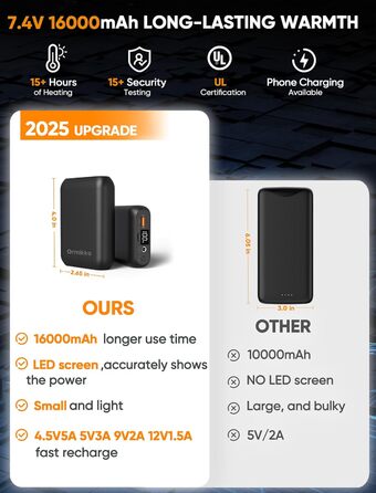 Обогреваемый жилет для женщин и мужчин с аккумулятором 16000mAh - теплая жилетка з підігрівом для холодної погоди