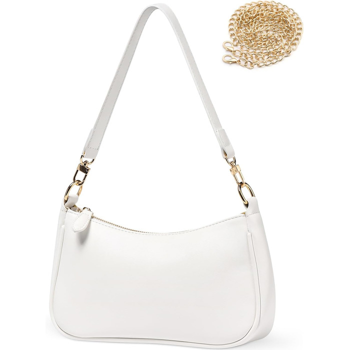 Сумка жіноча WantGor Clutch Tote біла: кросбоді, міні хобо, екошкіра, ретро стиль