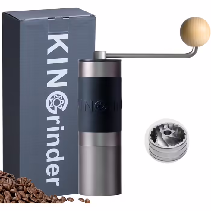 Ручний кавомолка KINGrinder K0 з прямою ручкою, 140 ступенів помелу, для Aeropress, French Press, Drip, 25 г