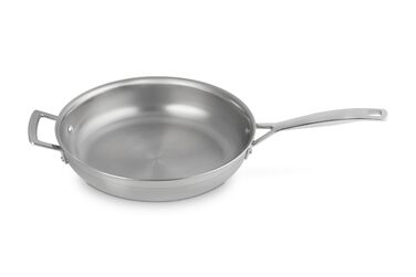 Сковорода Le Creuset з нержавіючої сталі 3-шарова, Ø 28 см, для всіх плит (індукція, духовка), срібляста