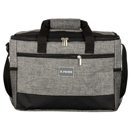 Термосумка B.PRIME 20L Classic Grey - Ізоляційна сумка для пікніка, подорожей та кемпінгу 36x26x22 см