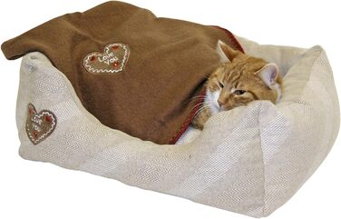 Ліжко для домашніх тварин Kerbl LOVE YOU, бежеве, 47x37x17 см / 50x40 см