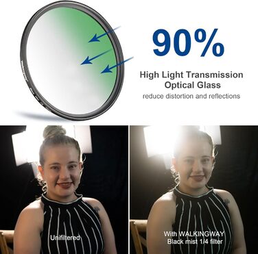 Фільтр Black Mist 1/4 39мм - м'який ефект розмиття, багатошарове покриття, оптичне скло