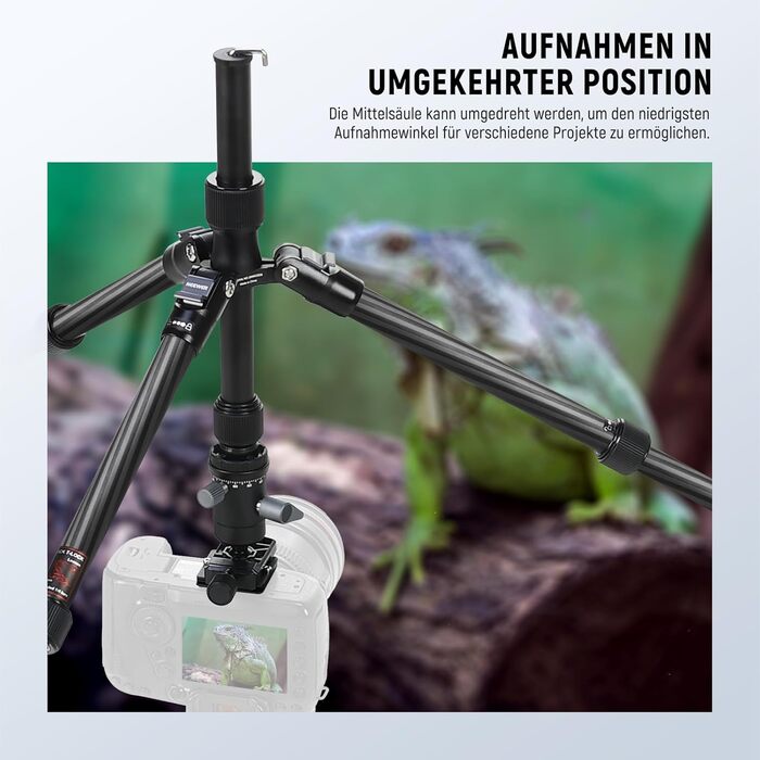 Штатив для камери NEEWER 77' з моноподом, кульковою головкою 360° та Arca QR-пластиною, компактний, легкий, з алюмінію, для подорожей, відеозйомки, максимальне навантаження 6 кг (TP39)