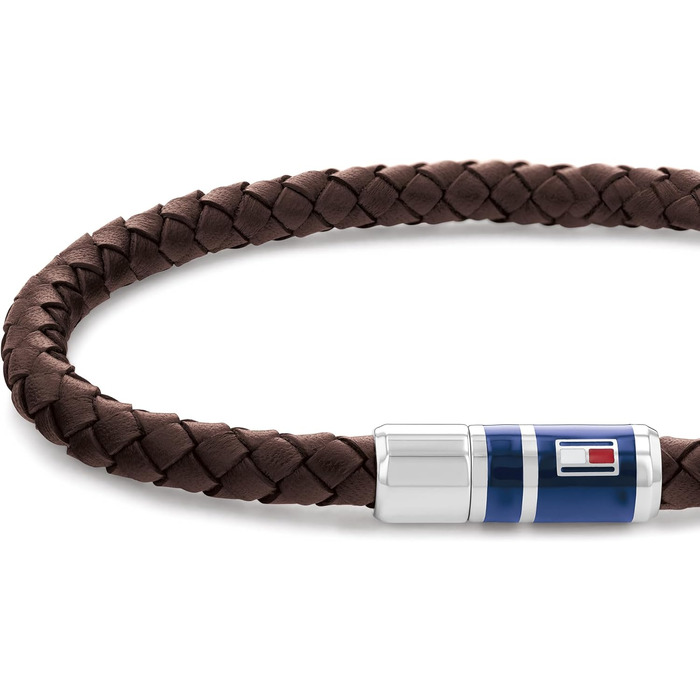 Браслет шкіряний чоловічий Tommy Hilfiger плетене, коричневий
