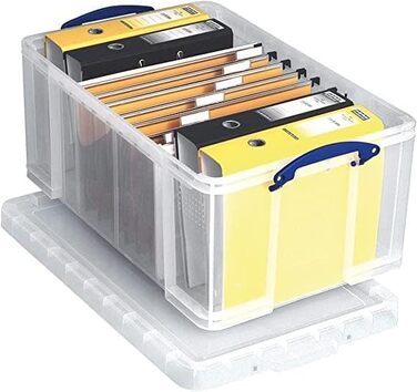 Really Useful Box 2-Pack, 64 Liter, for organizing and storage, 710 x 440 x 310 mm, transparent