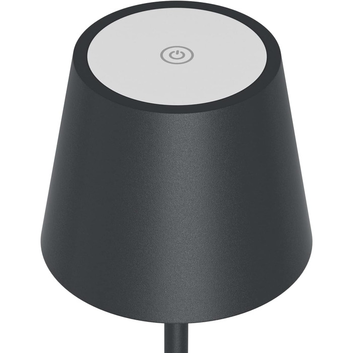 Настільна світлодіодна лампа K-Bright акумуляторна, димована, 2 шт., RGB, USB-C, алюмінієва, водонепроникна IP54, антрацит