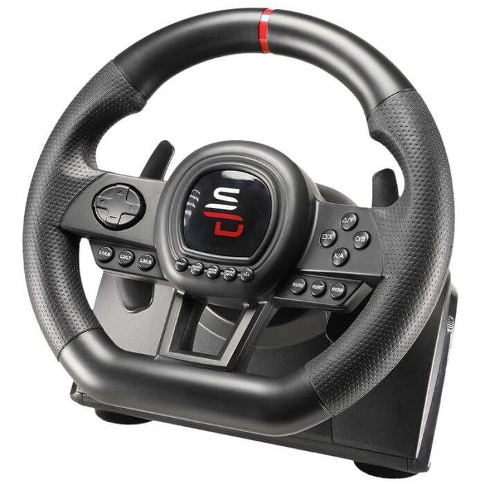 Руль для гонок Superdrive GS650-X з ручним перемиканням передач, 3 педалі, пелюстки перемикання, сумісний з Xbox Serie X/S, PS4, Xbox One (програмований для всіх ігор)