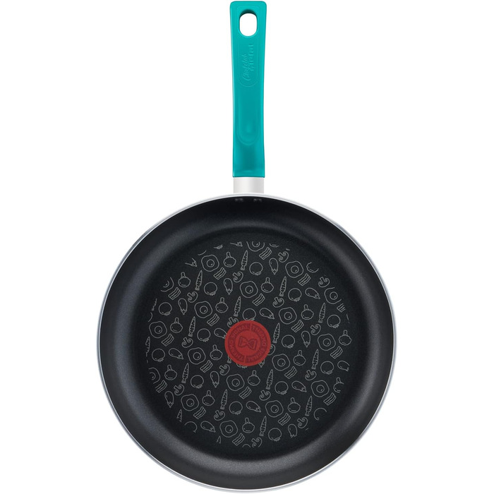 Сковорода Tefal Chefclub 28 см з антипригарним покриттям Titanium, індукційна, з індикатором нагріву Thermo-Signal, зелена