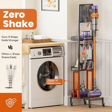 Підставка для пилососа Bikoney сумісна з Dyson V15, V12, V11, V10, V8, V7, V6, Gen5, з аксесуарами та місцем для зберігання