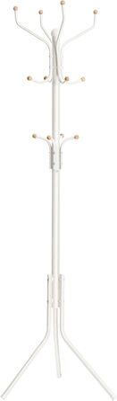 SONGMICS 182 cm (5.97 ft) Height Wardrobe Rack, Stable Metal Clothes Rack, Wardrobe, White, RCR19W