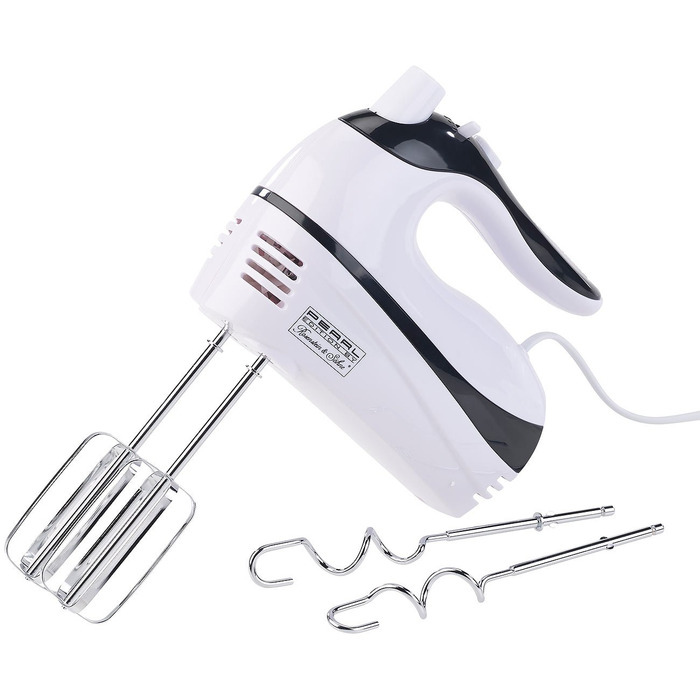 Ручний міксер Rosenstein & Söhne з 5 швидкостями та Turbo, 4 гачки, до 500 Вт (вінчик, міксер, кухонний помічник)