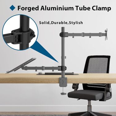 Тримач для монітора BONTEC з кріпленням для ноутбука, 13-32 дюйми, VESA 75x75-100x100mm