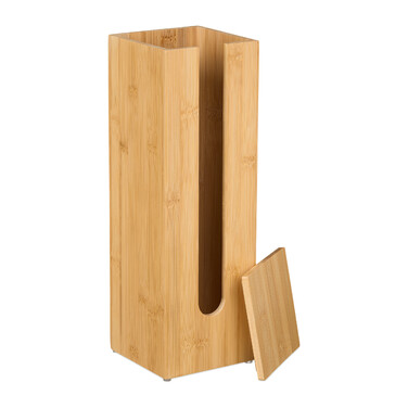 Relaxdays Toilet Paper Holder made of Bamboo