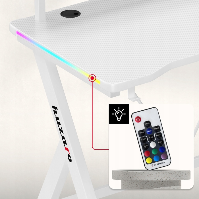 Ігровий стіл Hero 1.9 RGB, Білий