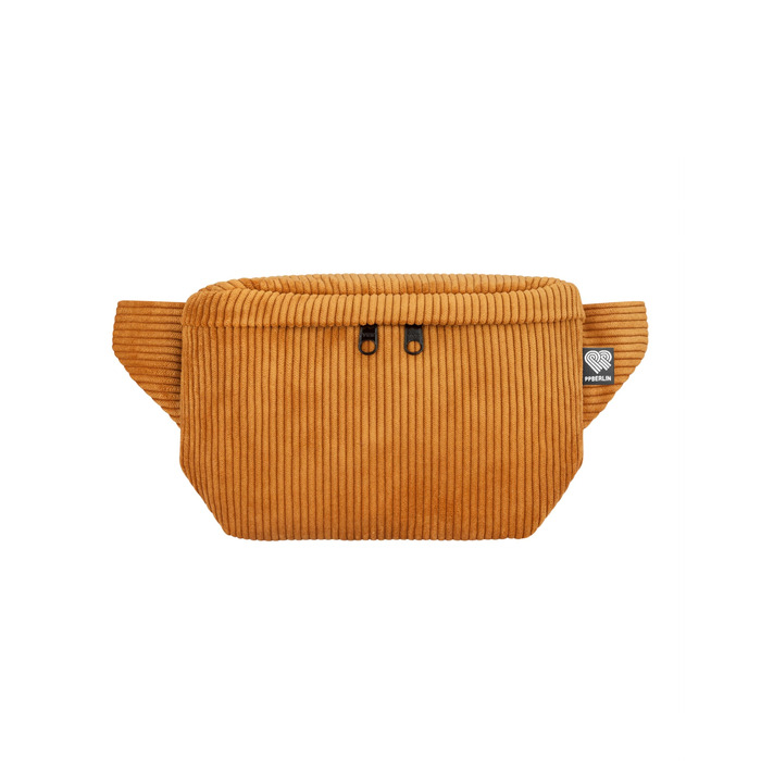 Чоловіча та жіноча поясна сумка PP-Berlin з корду, ручної роботи, веганська, 3 відділення, виготовлена в Німеччині, для повсякденного використання та відпочинку, можна носити як через плече (Окре)