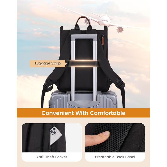 LOVEVOOK Рюкзак для дівчаток-підлітків, водовідштовхуючий рюкзак для ноутбука 15.6