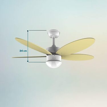 Стельовий вентилятор Cecotec EnergySilence Aero 4260 SunLight 42 дюйми з LED підсвіткою та пультом ДУ