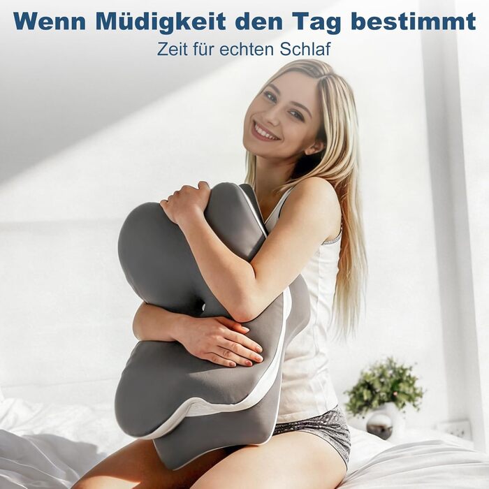 Подушка для шиї та голови з 3D-підтримкою шиї, CertiPUR-US та OEKO-TEX сертифікацією, для тих, хто спить на боці, спині та животі. Дихаюча, знімний та пральний чохол.