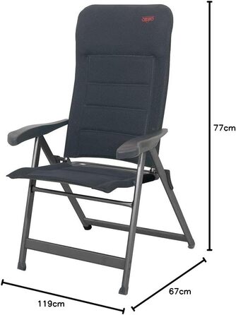 Кемпінговий стілець Crespo AP/237-AD-80, чорний, одинарний