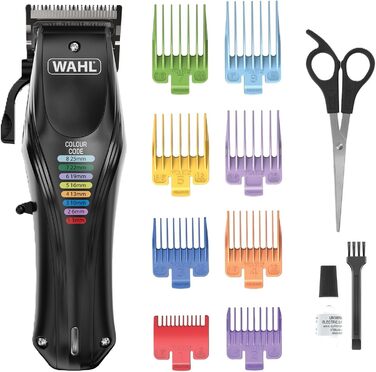 WAHL Animal Color Pro: бездротова машинка для стрижки собак з набором кольорових насадок, тиха, акумуляторна, чорна