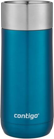 Термокружка Contigo Luxe Autoseal з нержавіючої сталі, 360 мл, Biscay Bay. Зручна, витривала, з легкою очисткою, без BPA. Ідеальна для кави на винос.
