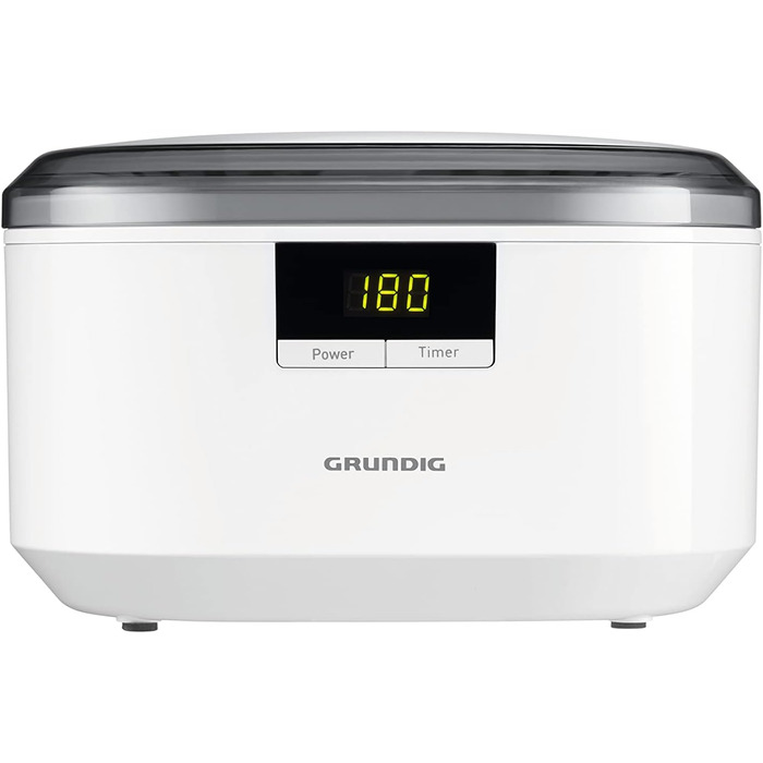 Ультразвуковий очищувач Grundig UC 6620 з таймером, 500 мл, 50 Вт, білий