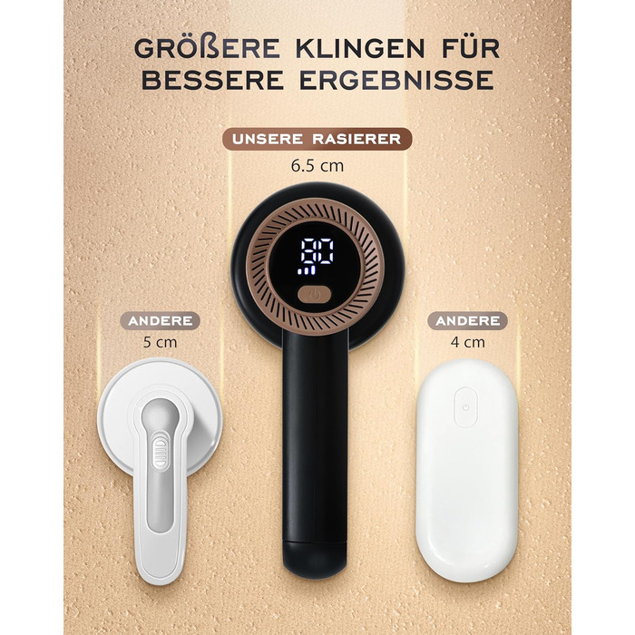 Машинка для видалення катишків Adler Europe: 6 лез, 3 швидкості, LED дисплей, USB зарядка, для одягу та тканин