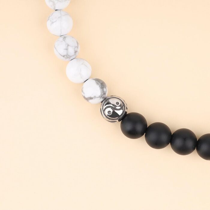 Чоловічий браслет GAVU з кристалами Інь-Ян (Голiт), срібло