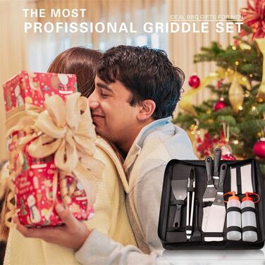 Набір для гриля Huolewa, нержавіюча сталь, 9 предметів: лопатки, щітки, турнери, сумка. Професійний аксесуар для BBQ, тепаньякі та кемпінгу