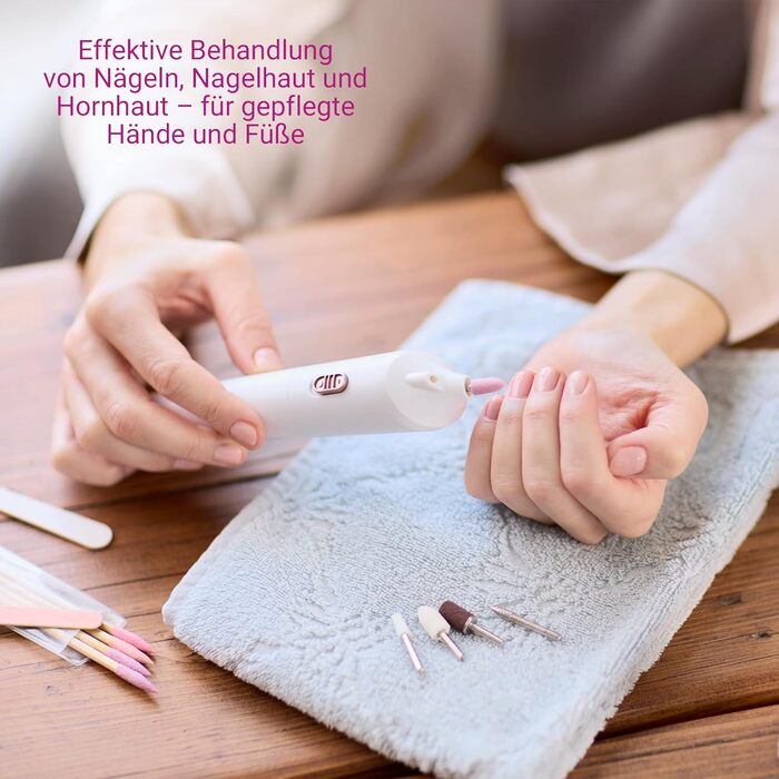 Набір для манікюру та педикюру Medisana MP 900: електрична пилка, фрезер, видалення кутикули та мозолів. 5 насадок для догляду за руками та ногами