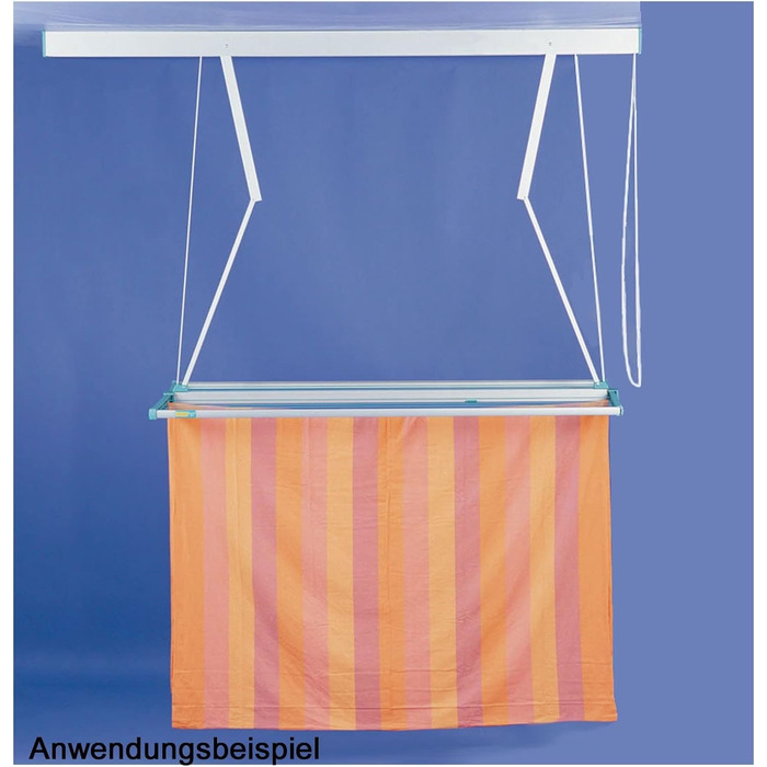 Сушарка для білизни на стелю JUWEL Samba 200 (13,7 м сушки, для великих речей/постільної білизни, регулювання висоти до 120 см)