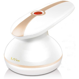 Електричний видальник для тканини Fusselschneider з зарядною станцією та кабелем, великий з подвійним захистом, запобіжним замком та щіткою для чищення для різних тканин (золотий)