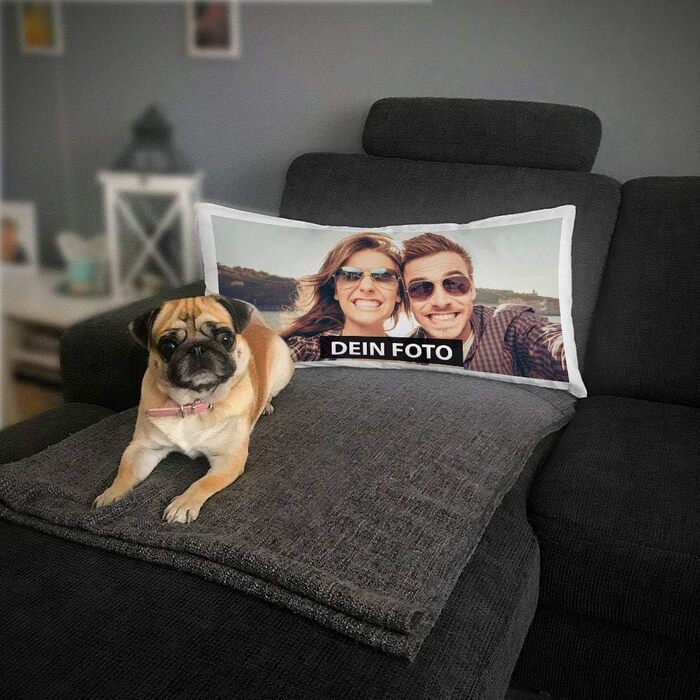 Персоналізована фотоподушка Print Royal XXL 80x40 см з наповнювачем, поліестер, індивідуальний друк – ідея подарунку