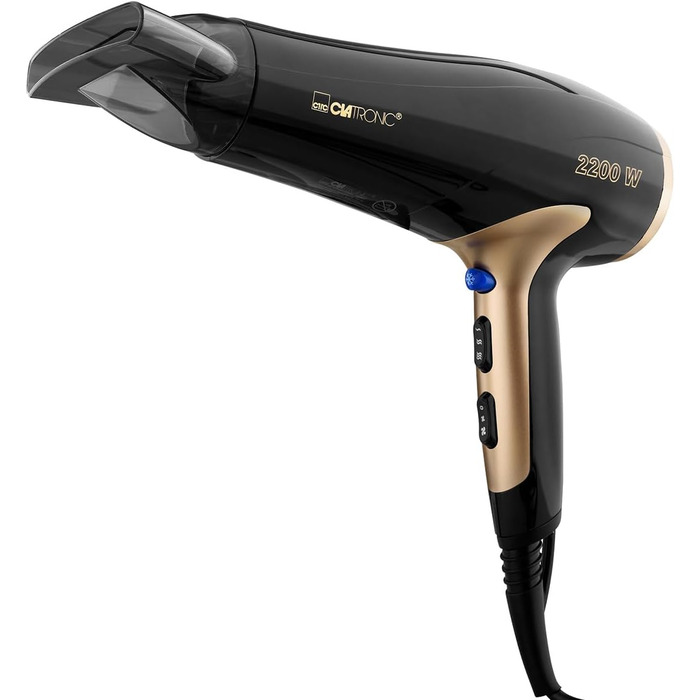 Фен Clatronic® HT 3661: 2200W, іонізація, 3 режими, насадка 360° | Фен з іонізатором, Cool Shot