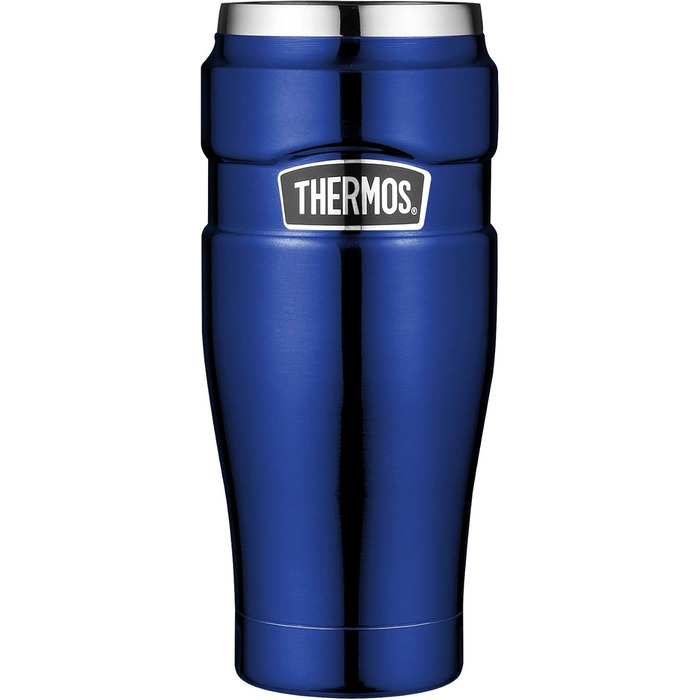 Термокружка туристична Thermos King, нержавіюча сталь, 470 мл, блакитний колір, 8.3 x 8.3 x 20 см