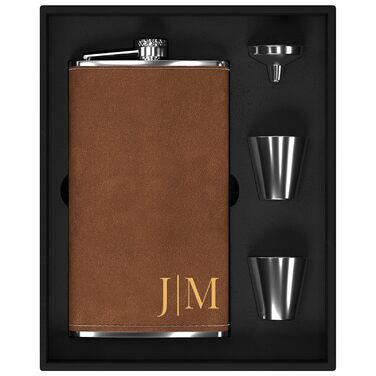 Набір фляг з гравіюванням гір, фляга з нержавіючої сталі 8oz/237ml, персоналізований подарунок на день народження, персоналізовані подарунки для чоловіків, кемперів, мандрівників (сірий) (Braun-design 5, 355ml/12oz)