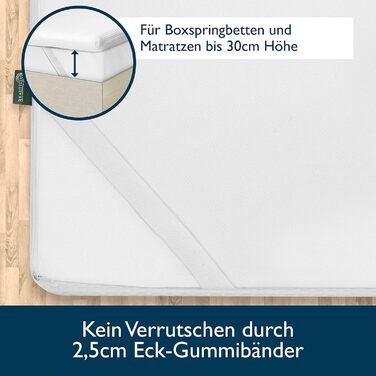 Beautissu 7 Zone Mattress Topper 90x200 cm – Topper 90x200 cm for Box Spring Bed, Mattresses, 30 cm Height – Non-Slip, Breathable Mattress Protector, 7 cm Visco Foam Mattress Pad – BeauNuit MT Lux