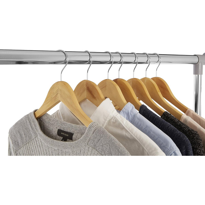 Premier Housewares Clothes Rail with Wheels, Chrome, Plastic, Grey, 43x80x152