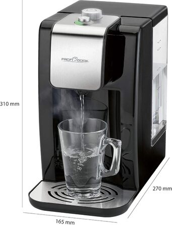 ProfiCook® Hot Water Dispenser | hot water in 3 seconds | Kettle | 2.2 liter capacity | boiling water at the touch of a button | stainless steel housing | stainless steel display | 2600 watts | PC-HWS 1168