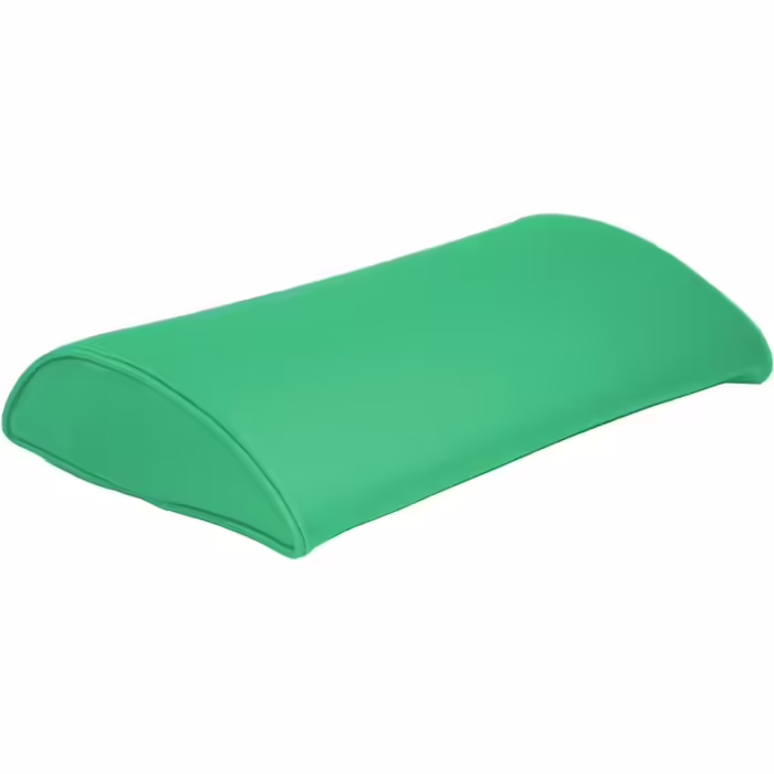 ATC Handels GmbH Lumbar Pillow with Faux Leather Cover 37 x 23 x 7 cm - Neck Support Pillow (green)
