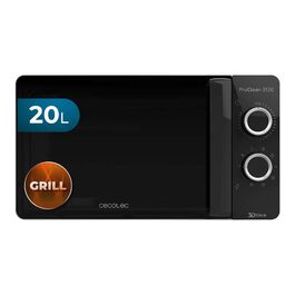 Мікрохвильова піч з грилем Cecotec Pro Clean 3130, 20 л, 700 Вт (800 Вт гриль), 3D Wave, Ready 2 Clean, чорна дзеркальна поверхня