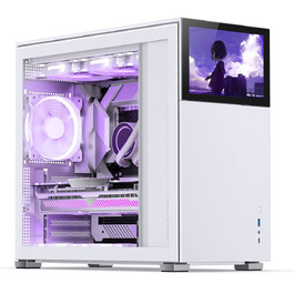 Корпус для ПК Jonsbo D41 Screen ATX, загартоване скло, білий