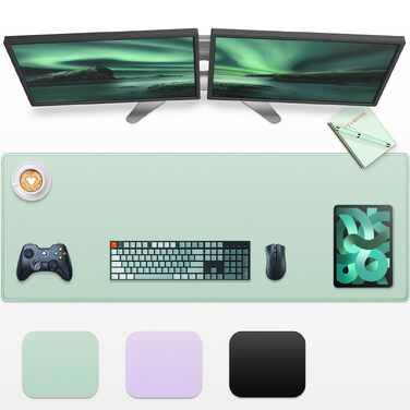 Ігровий килимок для миші Abetcabe Gaming Mousepad XXL, підкладка на стіл 900 x 400 мм, світло-зелений