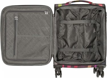 Чемодан-валіза Kenorada SoftLITE 4w, 55 см, ручна поклажа, багатобарвний, з TSA замком