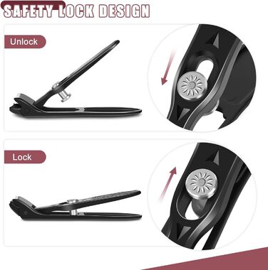 Кусачки для нігтів Nagel для літніх людей та чоловіків з товстими нігтями, професійні кусачки з широким отвором та похилою гострою бритвою, подарунок