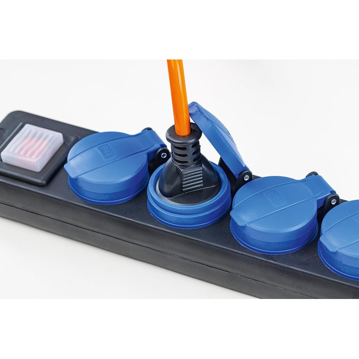 Розподільна коробка з вимикачем Schwabe, 5 розеток, 1.5 м, IP44, 16A, для зовнішнього використання