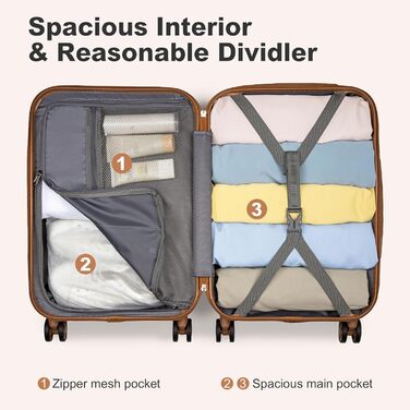 Чохол-валіза KONO, валіза-чемодан, ручна валіза 75x48x29 см, ABS пластик, з TSA замком, білий